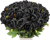 artificial flower bouquet for valentines gift, color: black