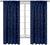 Blackout Curtains Length 63, 2 Panels, (Navy Blue)