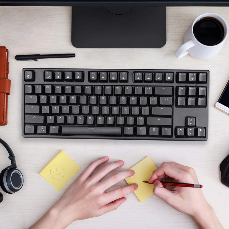 Wireless keyboard, with brown switches and LED backlight