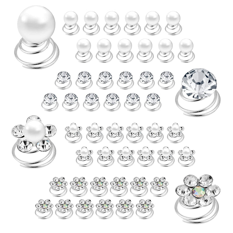 Set of decorative spirals for hair 48 pieces, 4 styles