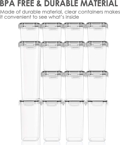 15 hermetic containers for food storage