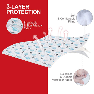 39" x 27" x 5" Breathable Baby Mattress Cover - Color (Planet)