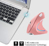 Rechargeable Vertical Mouse DPI 2400, 6 Buttons, Pink