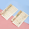 Metal clips, for hair (24 pieces, gold color).