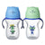 2 - Pack of pasta baby trainer cups, blue and green color