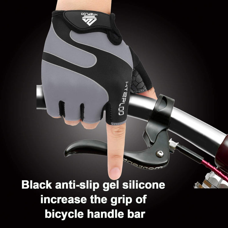 Lightweight non-slip bicycle gloves (Grey Color)