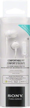 In-ear headphones with microphone, white color