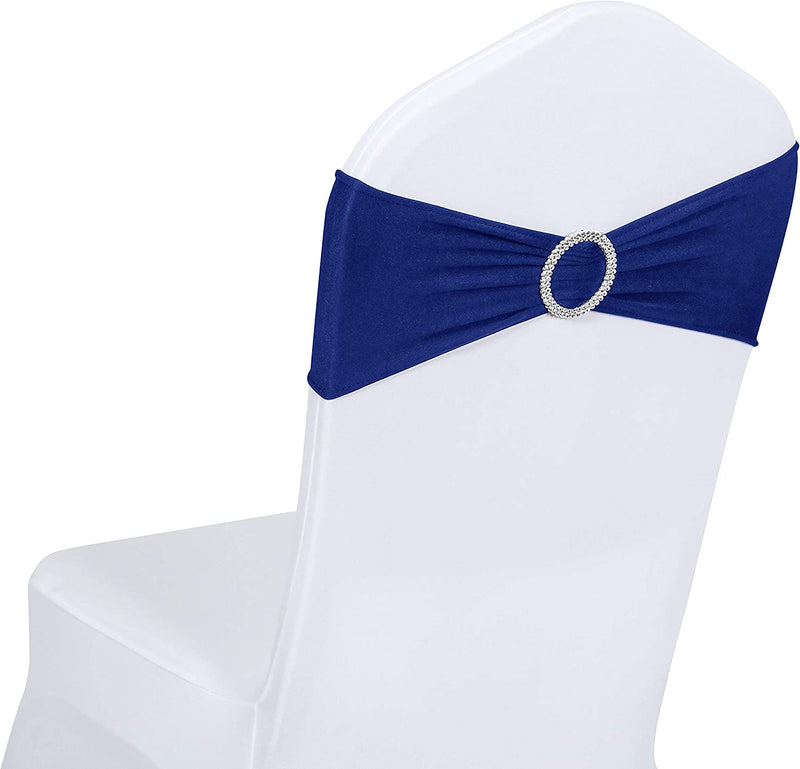 Elastic Bands for Chair Decoration, Royal Blue (10Pcs)