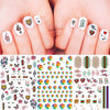 3D Nail Art Stickers Decals, 8 Sheets, color: A