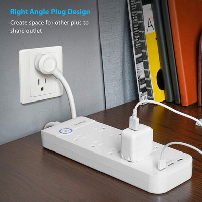 Surge Protector Plug, 8 Outlets, 3 USB Ports, 6 ft, (White)