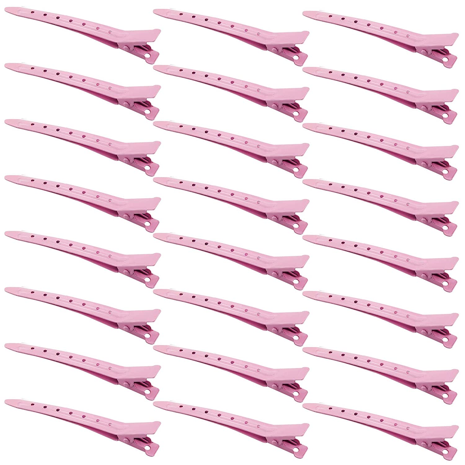 Metal clips, for hair (24 pieces, Pink).