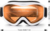 snowboard goggles for snow (White Frame Citrus Orange Lens)