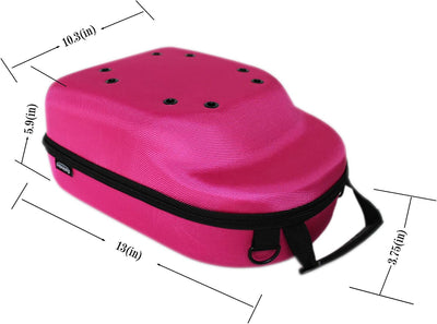 Hard Travel Cap Carrier for 6 Caps, Pink