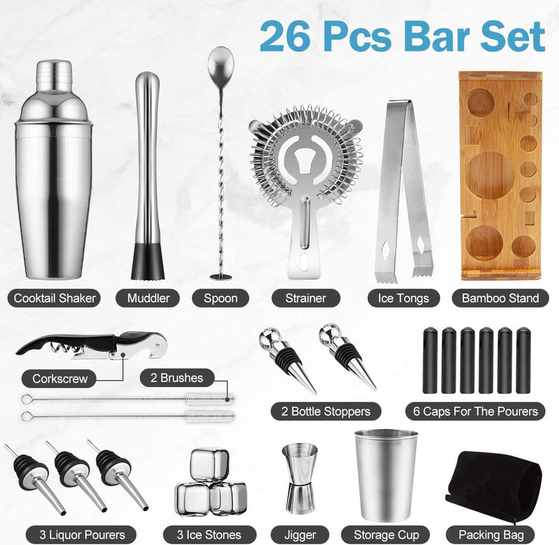 Stainless Steel Cocktail Bar Tool Set