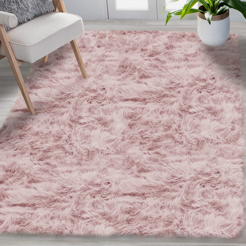 Area Rugs, Indoor Soft, 4x6, colour Dusty Pink