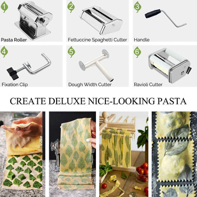 Pasta & Ravioli Maker Set 9 Thickness Settings