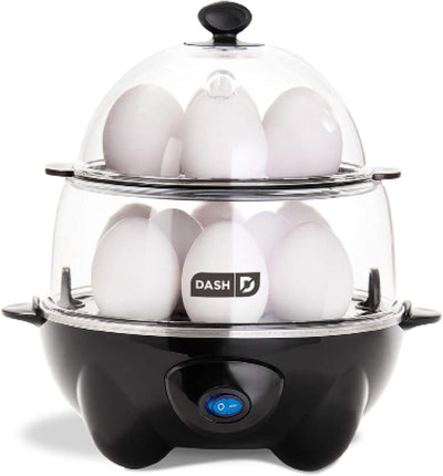 Deluxe Quick Egg Cooker, 12-egg capacity, automatic shut-off, (Black)