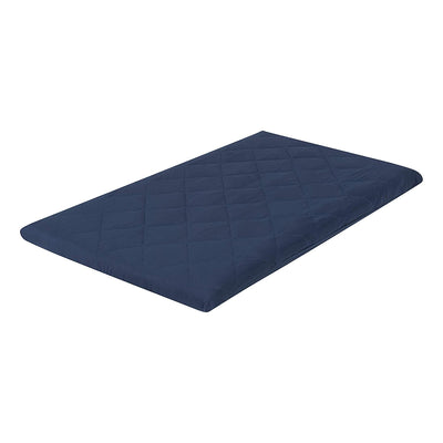 Fitted Microfiber Crib Sheet, Navy Blue Quilted