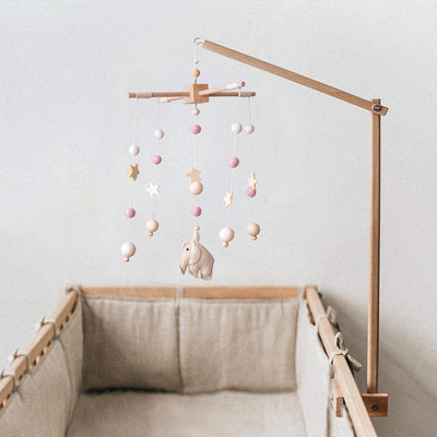 Baby Crib Mobile Color. Pink White