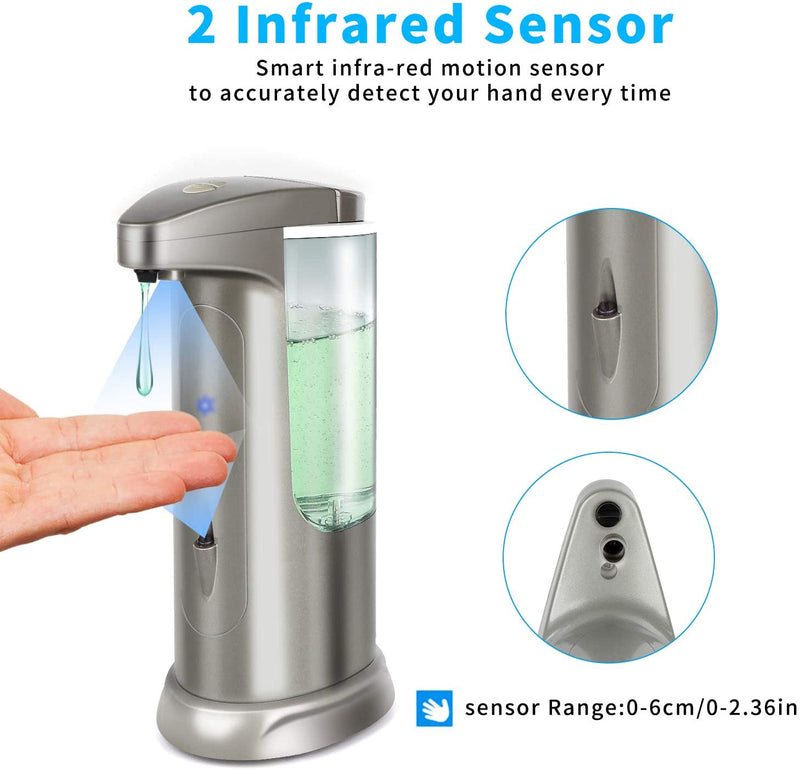 Soap Dispenser, Touchless High Capacity Automatic Soap