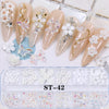 Acrylic nail stickers, 60 pcs, Color: Style 8