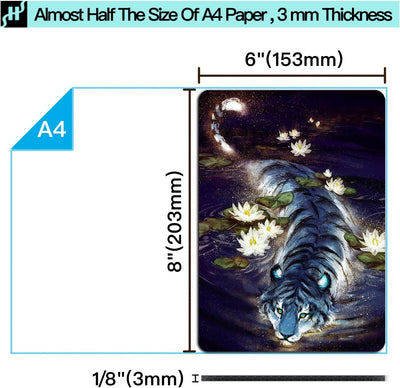 6x8" Non-Slip Small Mouse Pad - Color: H36-pretty Tiger