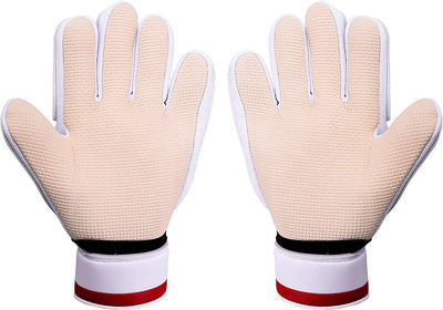 Goalkeeper gloves, with double protection, White, Size 5