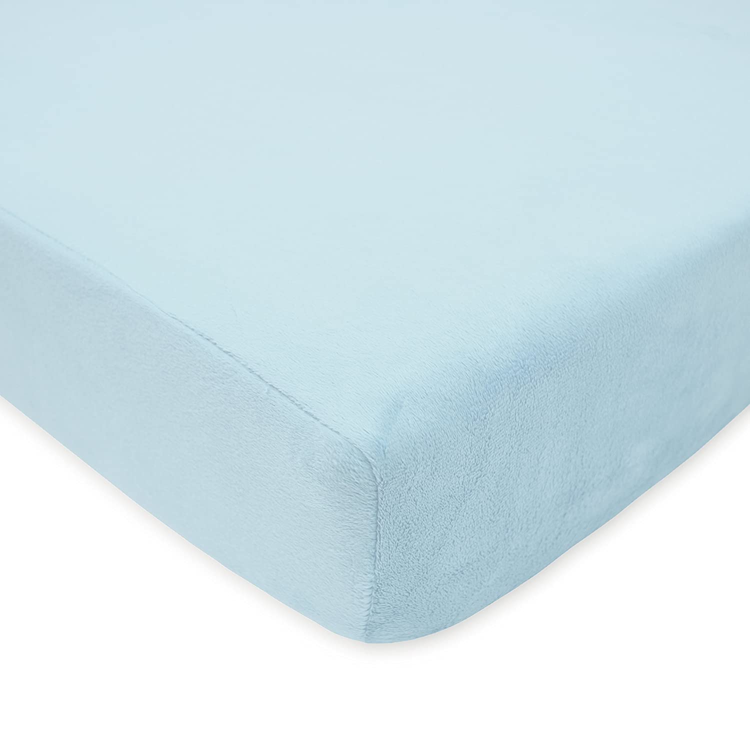 Fitted Crib Sheet for Standard Mattresses, 28 x 52 (Blue)