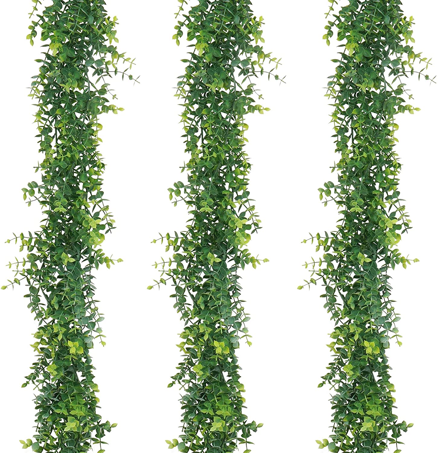 3 Pack Artificial Eucalyptus Garland, 6ft, (Gray Green)