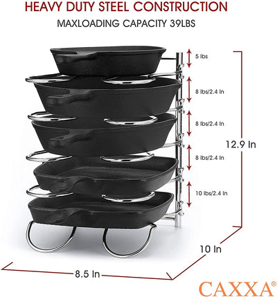 Heavy duty pan rack, for pot lid