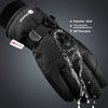 Touchscreen waterproof ski and snow gloves. M (Colour: Black)