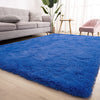 Shaggy Fluffy Rug for Bedroom, 3'x5', (Navy Blue)