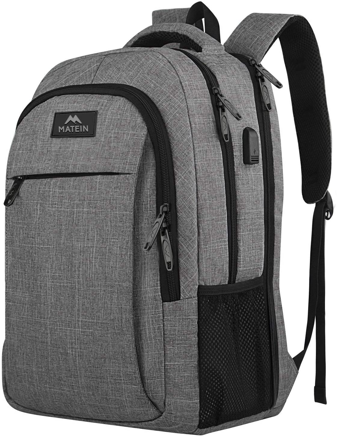 large travel backpack with usb charging port, water resistant