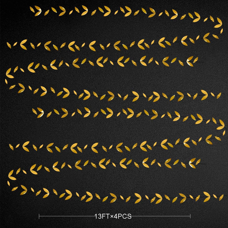 52ft Gold Leaf Garland, Color: Gold