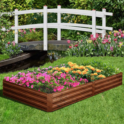 8'x4'x1' Brown Rectangle Raised Planter Kit