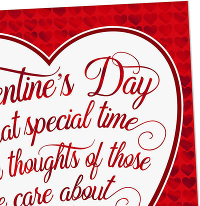 Valentines Day Cards, Red Hearts (6 Cards with Envelopes)