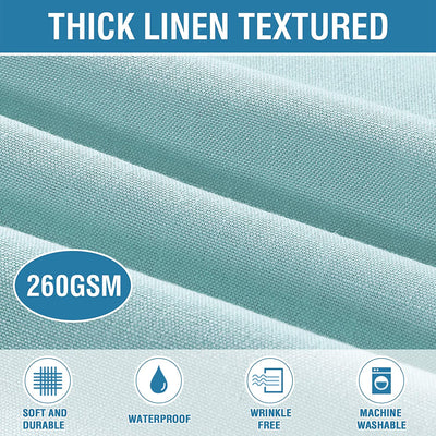 Round linen tablecloth, 60 " (Color: Aqua)