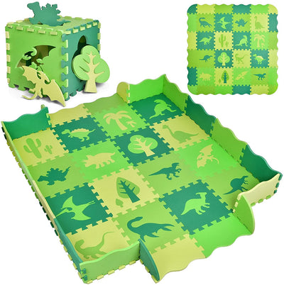 Foam Interlocking Floor Tiles, Jurassic Dinosaur Theme