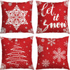 Set of 4 Christmas Decor Farmhouse Throw Pillow Covers