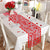 red lace tablecloth with love heart for valentine's day