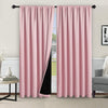 100% Cotton Bedroom Curtains, 52" x 84" L, Pink