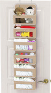 Over Door/Wall Mount 6 Clear Window Pocket Organizer, Beige