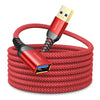 10ft USB Type Male to Female Extension Cable, Red