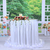 White Tulle Tutu Table Skirt, Size: L 14(ft)*H 30in