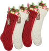 4 Pack 18" Knit Christmas Stockings