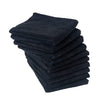 Microfiber Salon Towel, 16" x 29", Black, 10-Pack