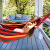 Comfortable cotton hammock with hanging tree straps