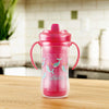 Insulated Tumbler with Hard Spout and Handles - Pink - 10 oz