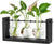 Plant Terrarium with Wooden Stand, 3 Bottle, Black, medium