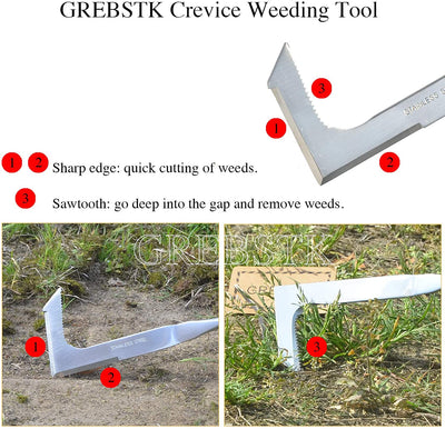 Stainless Steel Blade Crack Weeding Tool